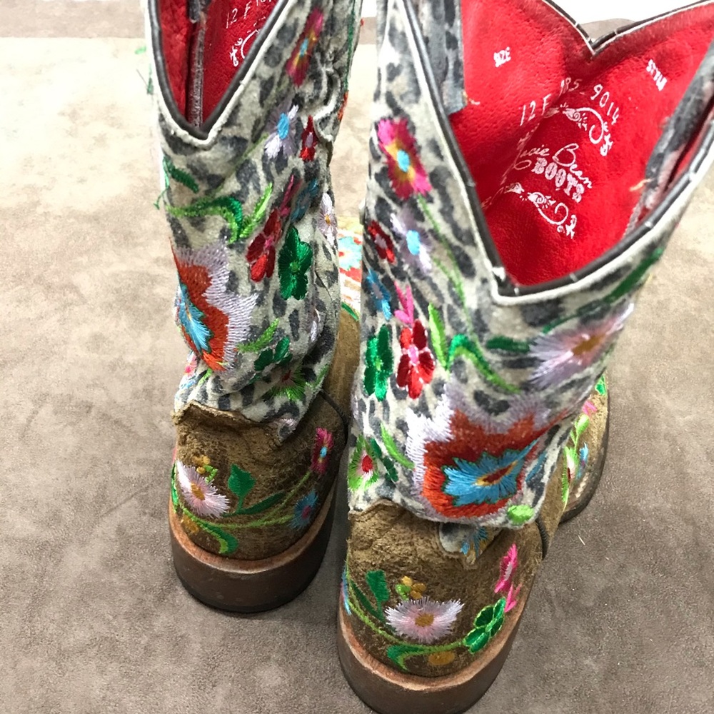 ❌sold❌Macie Bean Western Cowboy Floral Leop. Boots - Picture 7 of 8